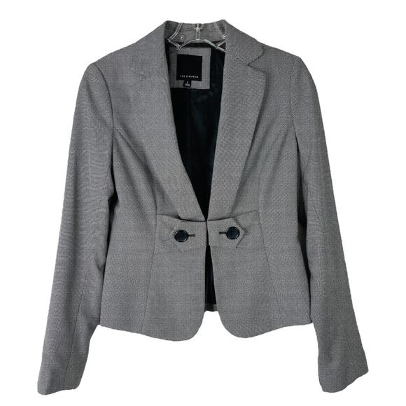 The Limited Jackets & Blazers - The Limited black white polka dot preppy button office crop academia blazer 0